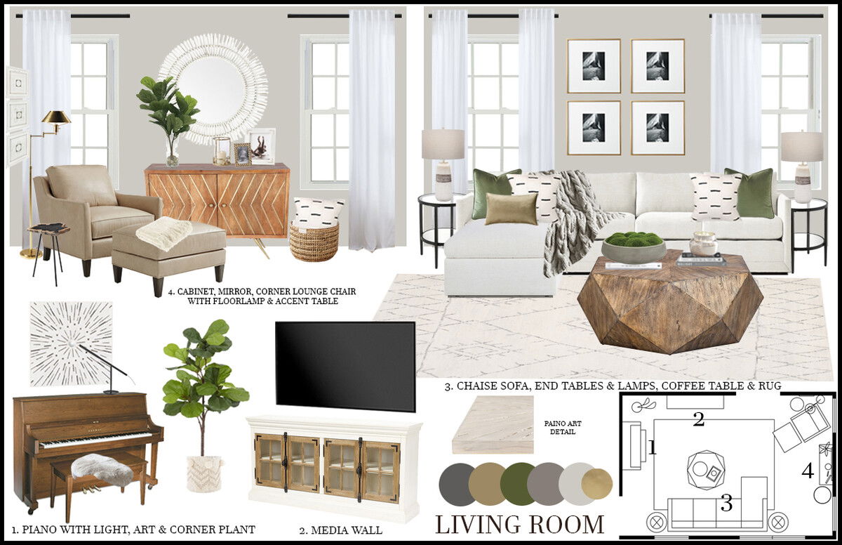 Ideas De Diseño Interior De Sala De Estar De Diseñador En Línea