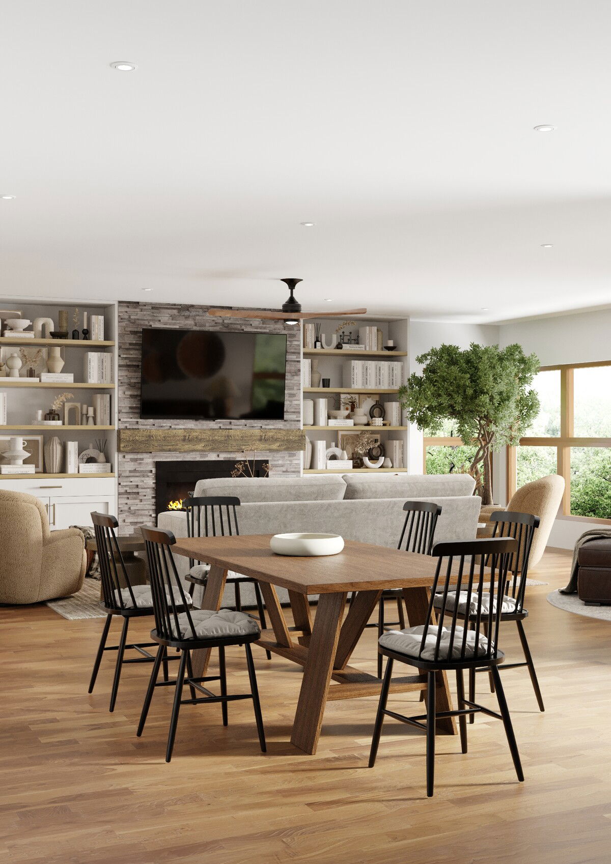 Online Designer Combined Living/Dining 3D Model 3
