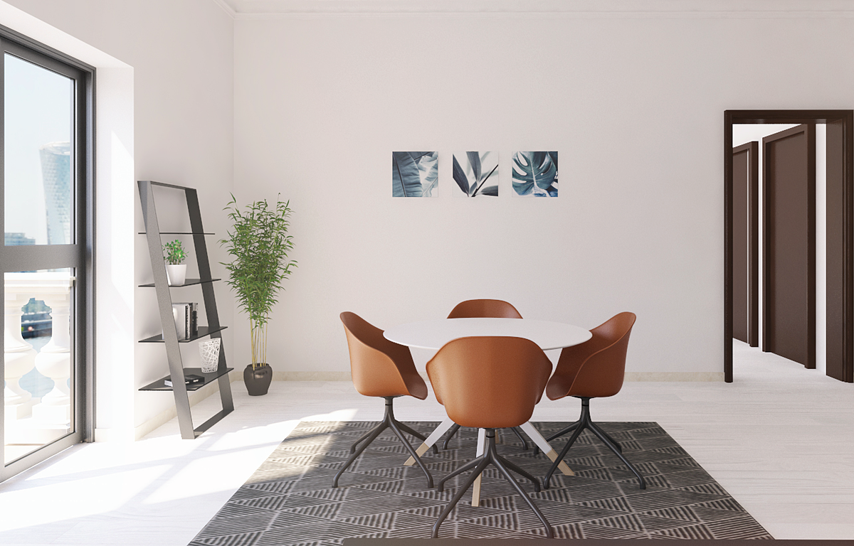 Online Designer Combined Living/Dining 3D Model 3