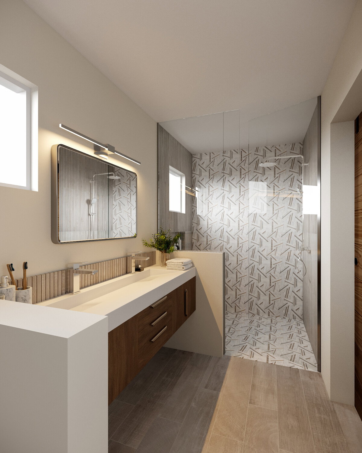 Idea de Renovación de Baño Contemporáneo Miniatura