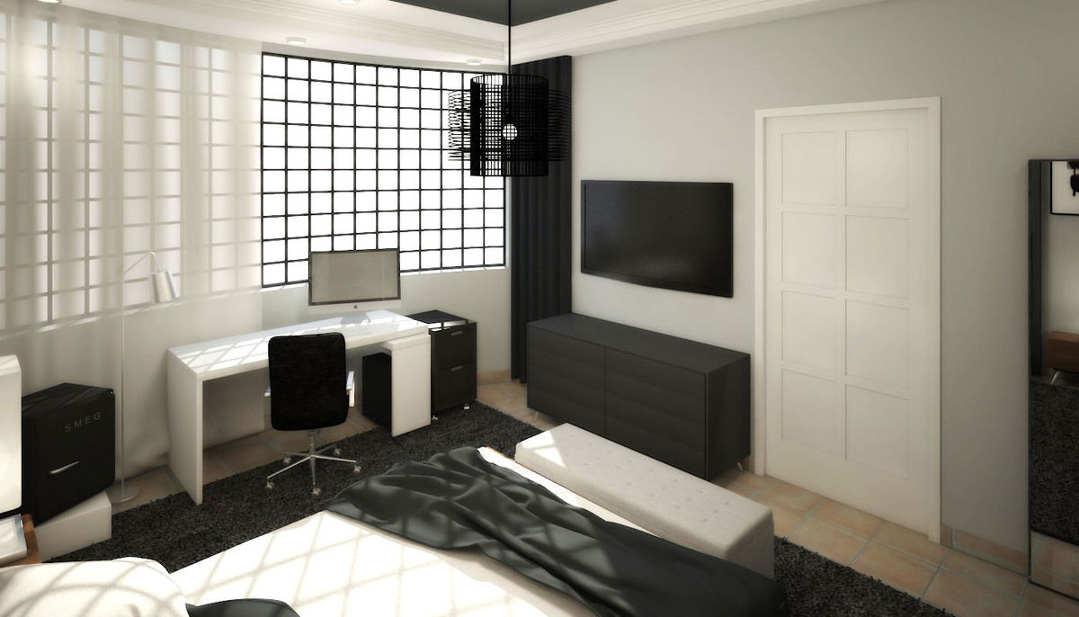 Online Designer Bedroom 3D Model 5