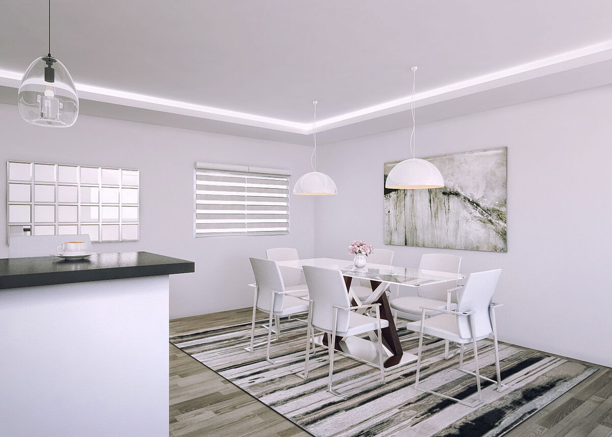 Online Designer Combined Living/Dining 3D Model 3