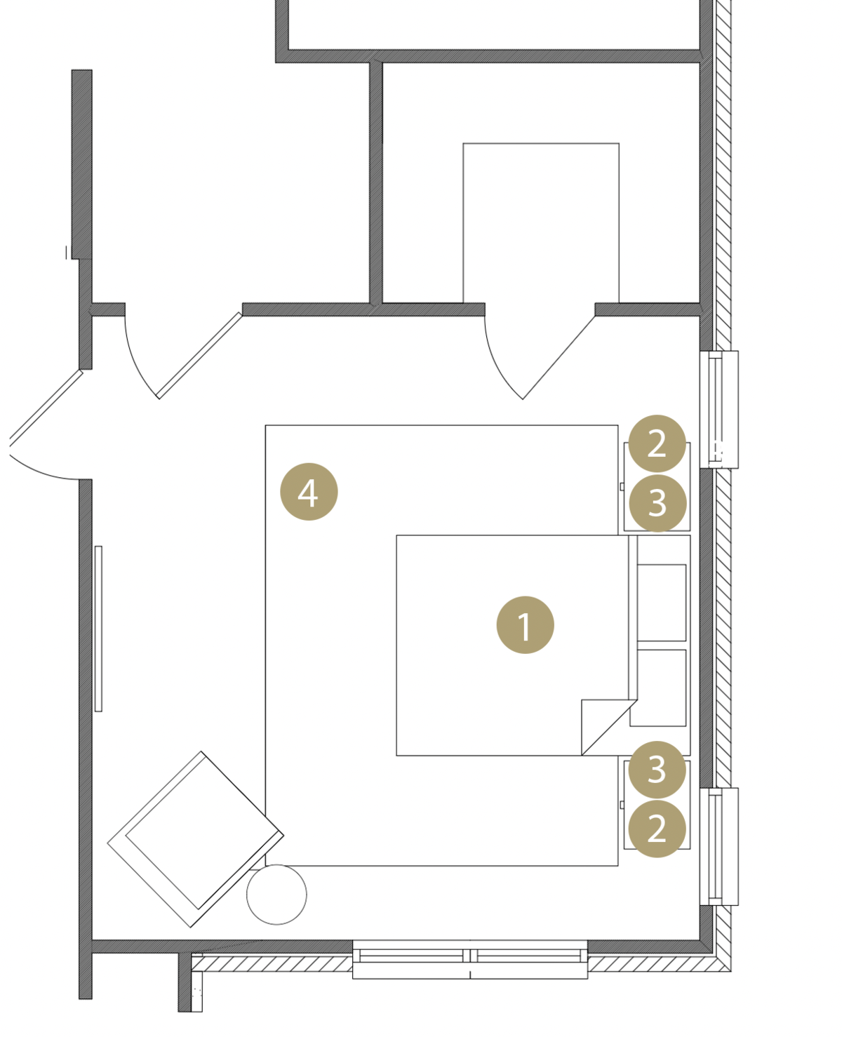 Online Designer Bedroom Floorplan