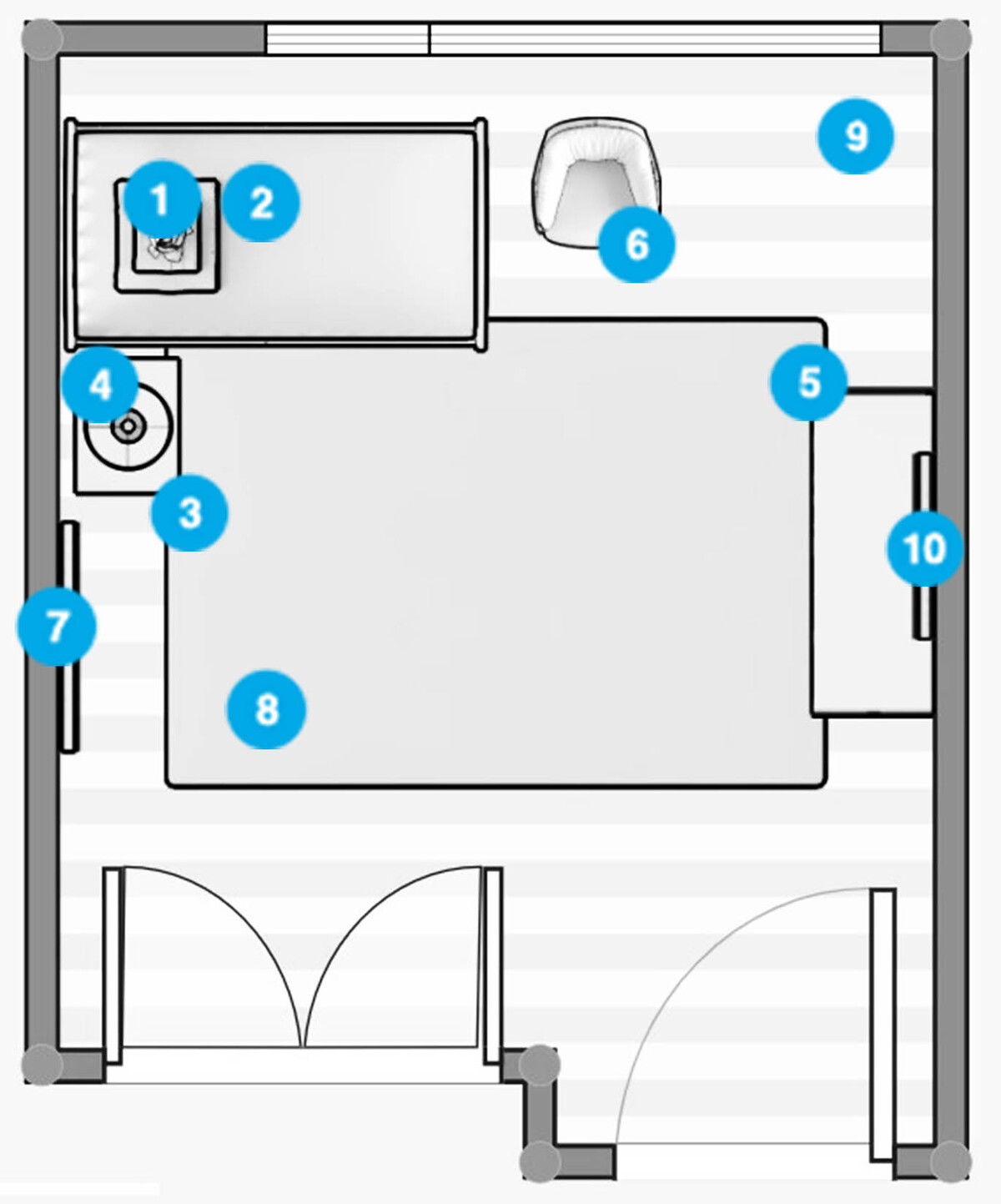 Plano del Dormitorio del Diseñador en Línea