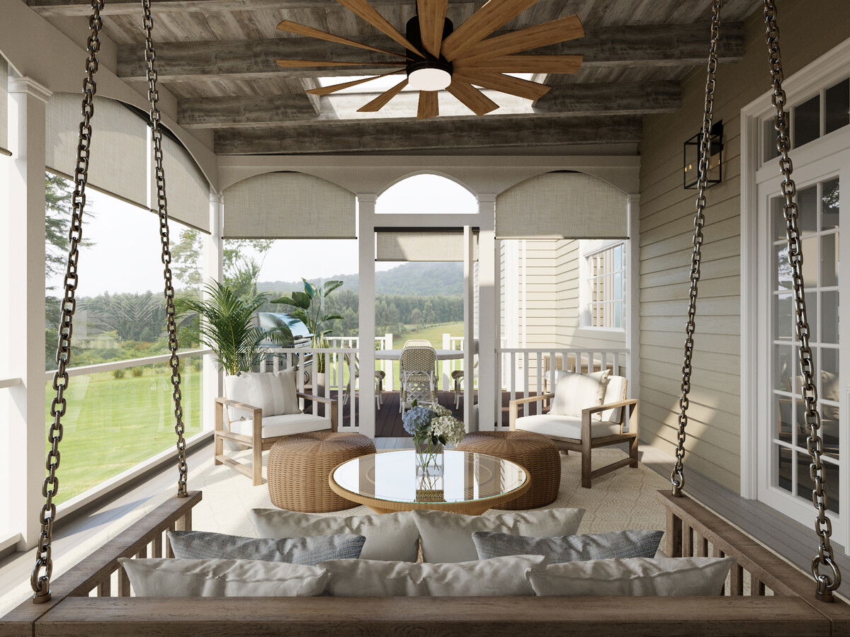 High-End Family Cottage Patio Design