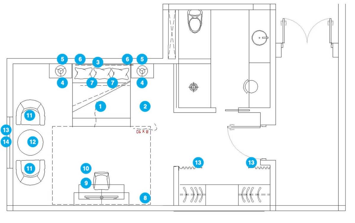 Online Designer Bedroom Floorplan