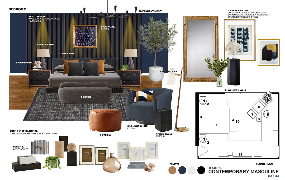 Modern Dark Bedroom Renovation | Decorilla