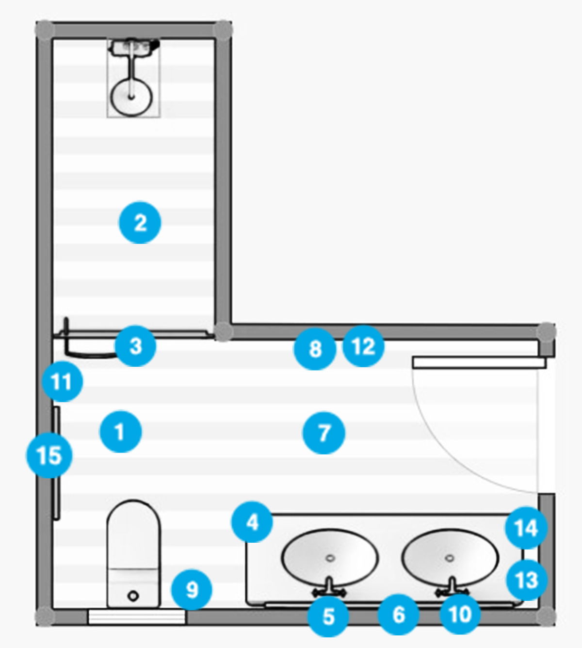 Online Designer Bathroom Floorplan