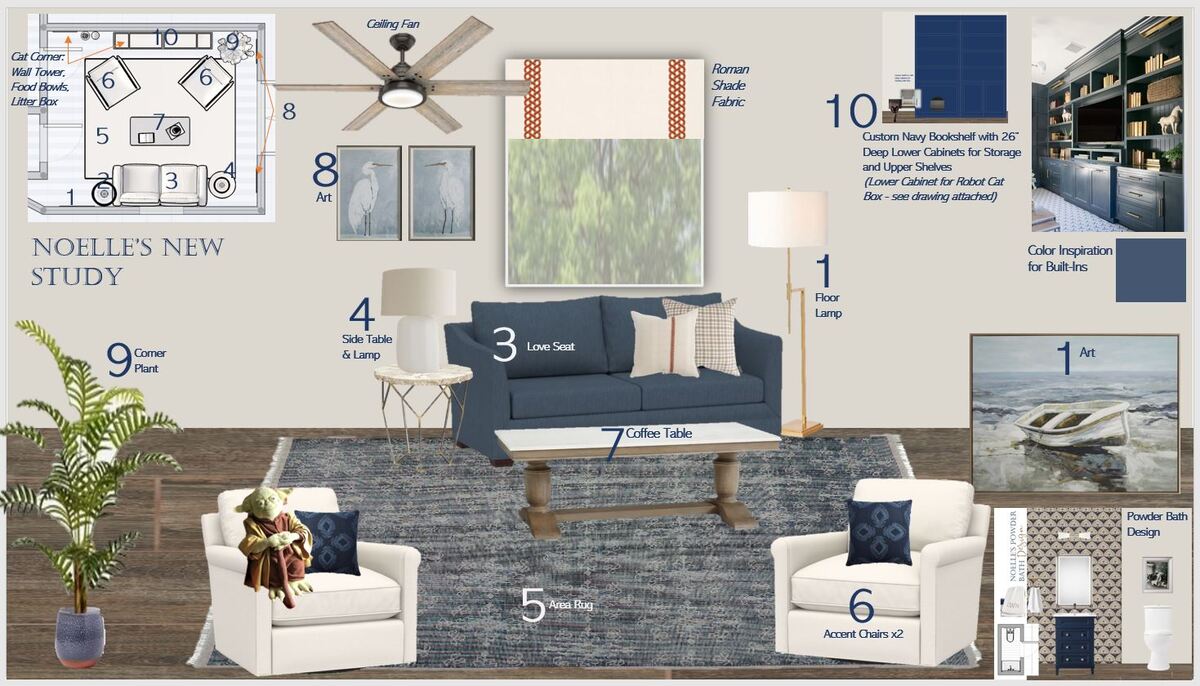 Ideas de diseño interior para hogar/oficina pequeña en línea