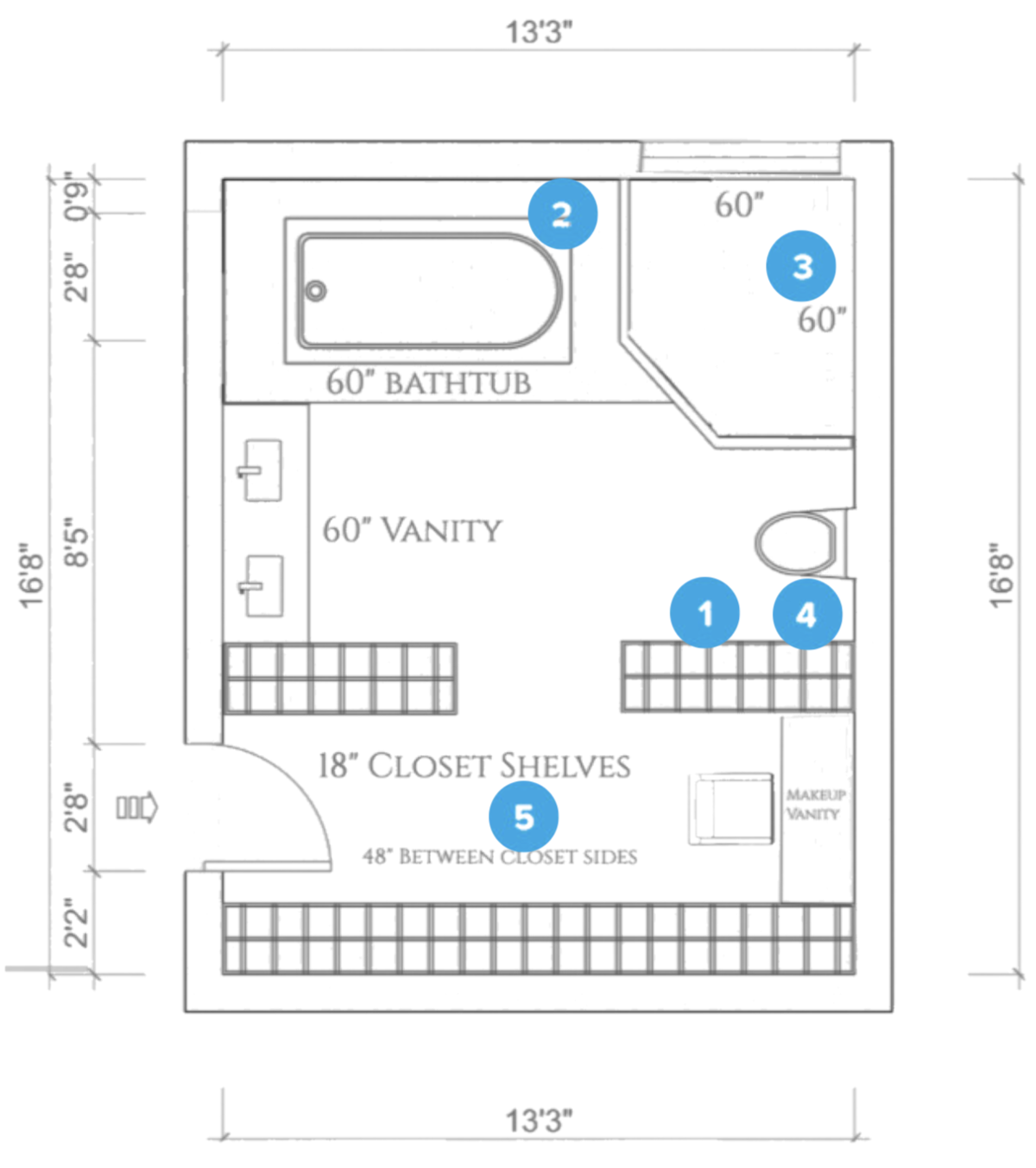 Plano de Baño por Diseñador Online