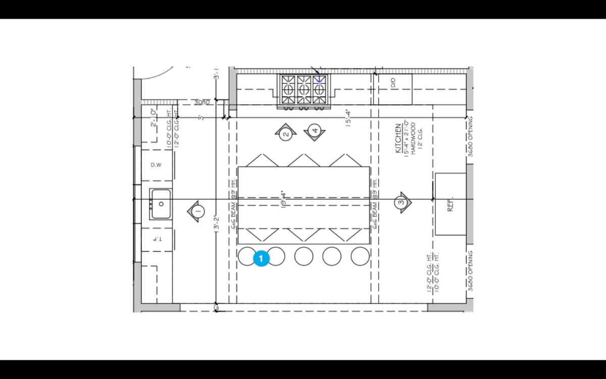 Online Designer Kitchen Floorplan