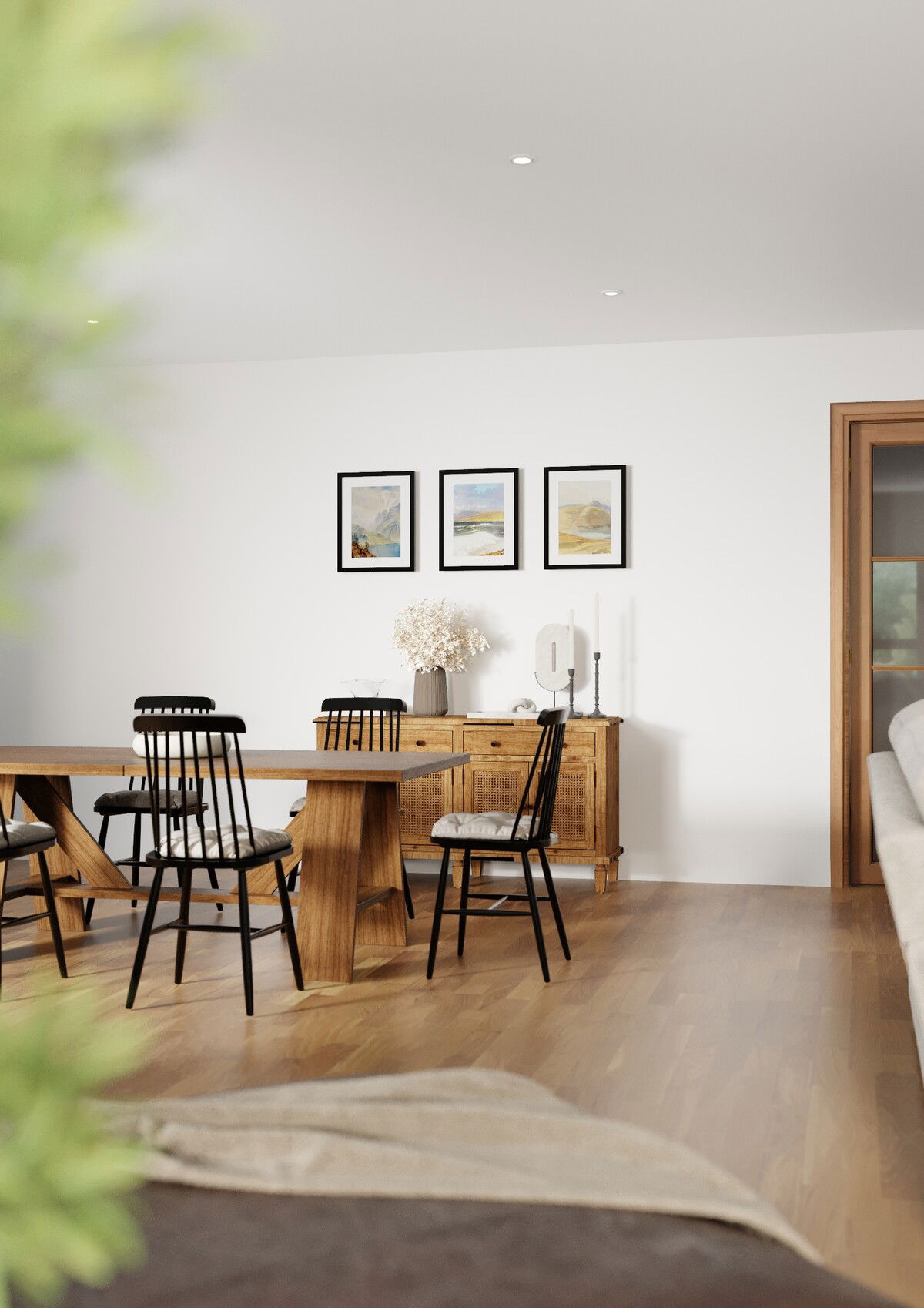 Online Designer Combined Living/Dining 3D Model 8