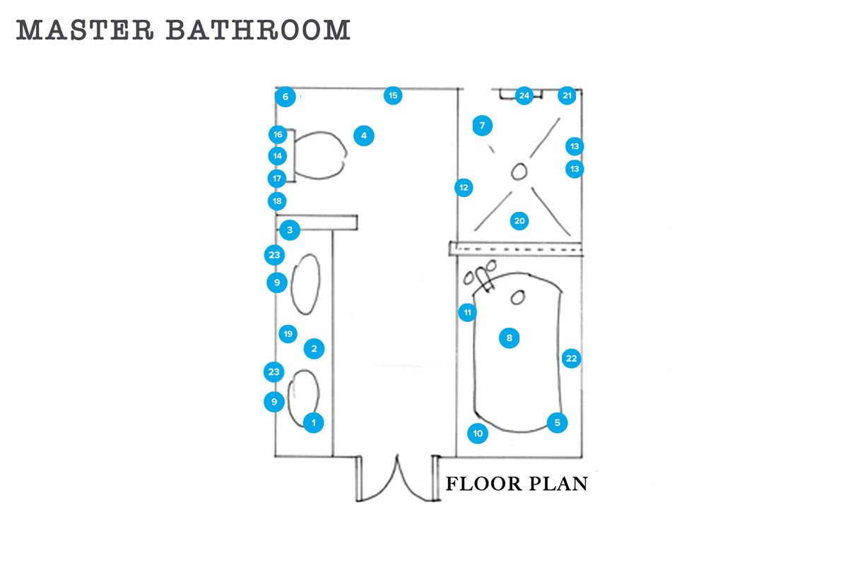 Online Designer Bathroom Floorplan