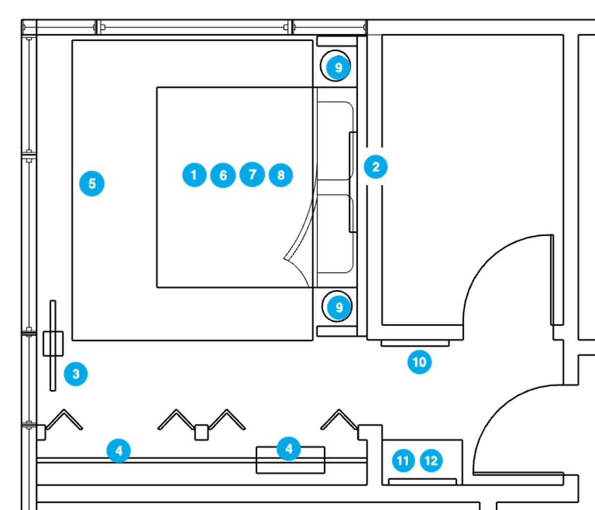 Online Designer Bedroom Floorplan