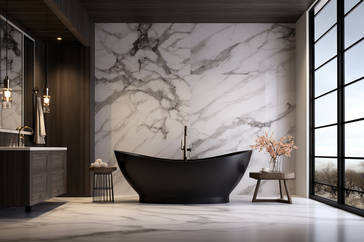 Dark Glam Bathroom Design