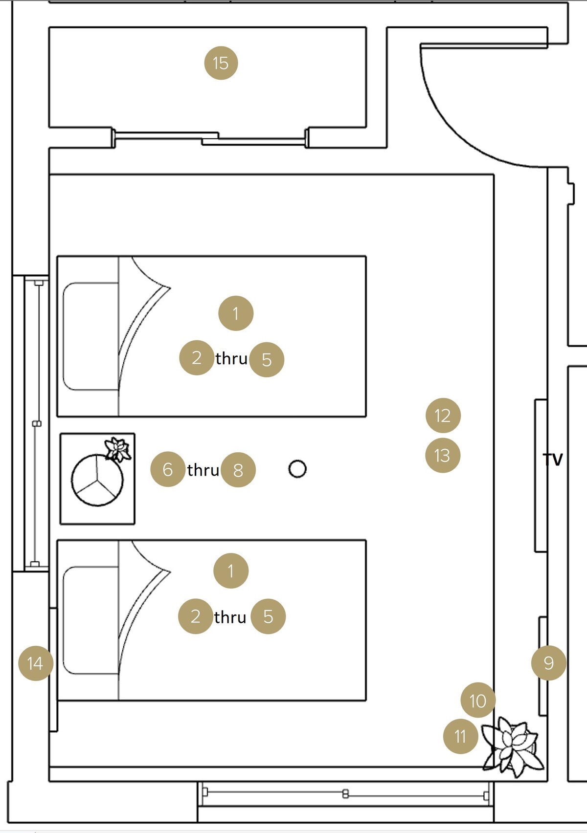 Online Designer Bedroom Floorplan
