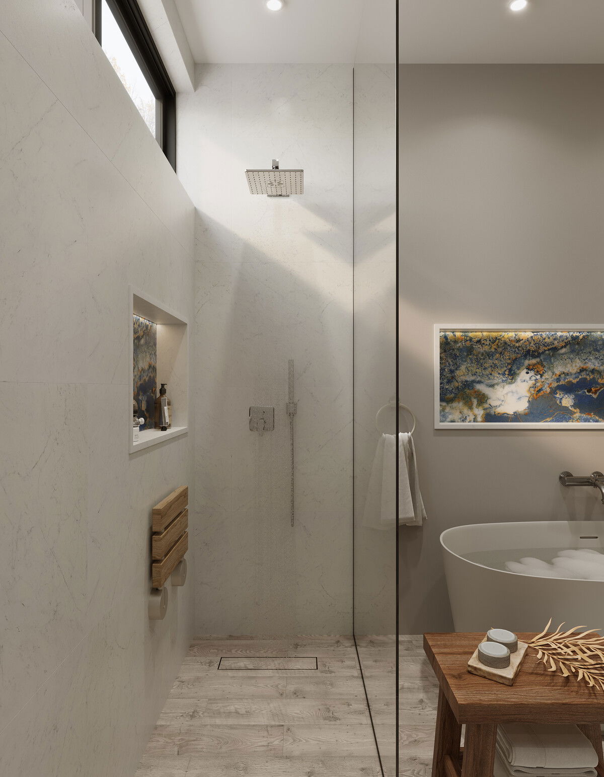 Transitional Master Bathroom Interior Design | Decorilla