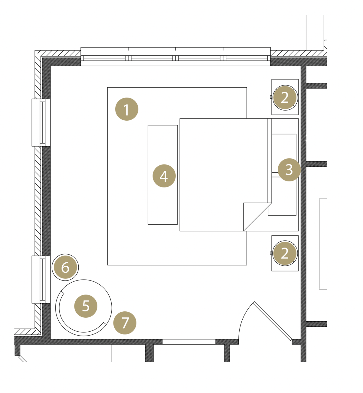 Online Designer Bedroom Floorplan