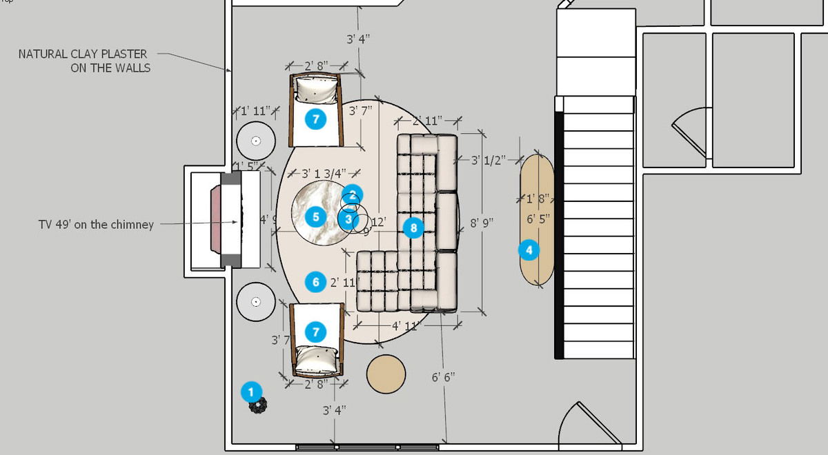 Online Designer Living Room Floorplan