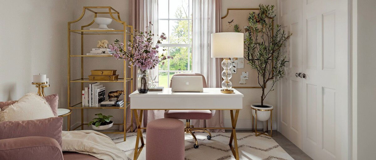 Elegant & Sophisticated Home Office Makeover | Decorilla