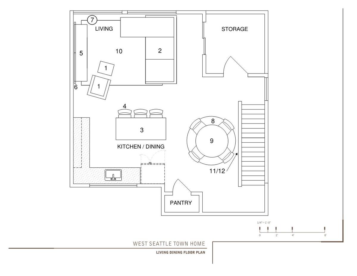 Online Designer Combined Living/Dining Floorplan