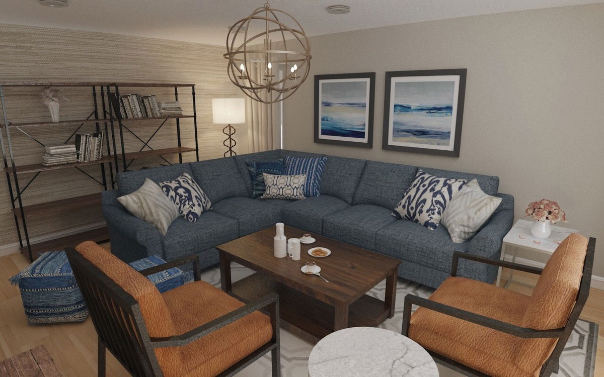 Online Designer Living Room 3D Model 2