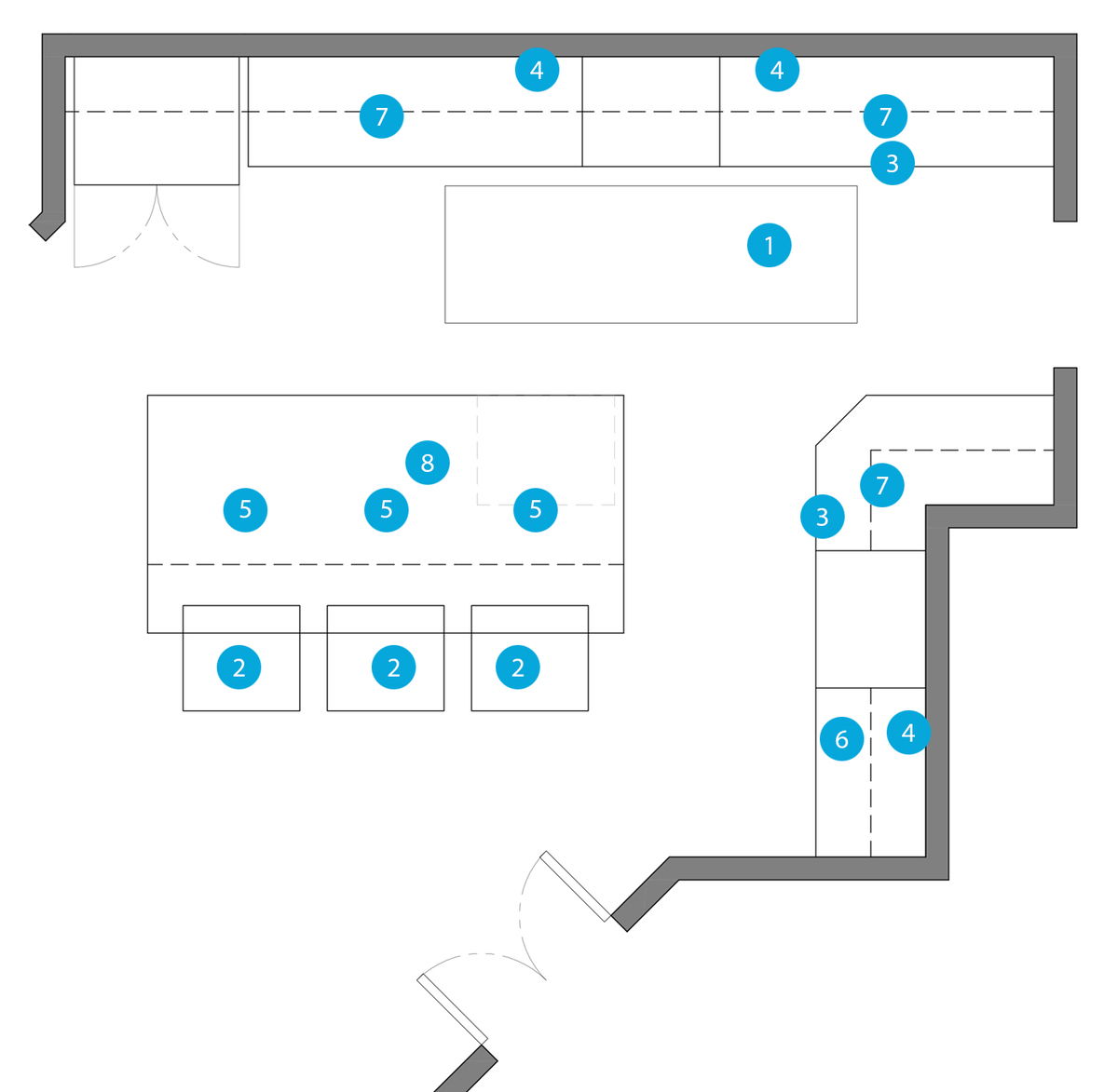 Online Designer Kitchen Floorplan