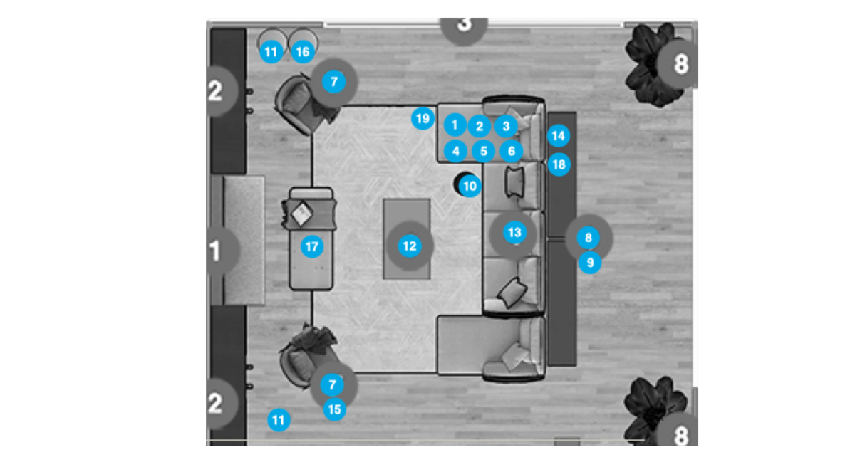 Online Designer Living Room Floorplan