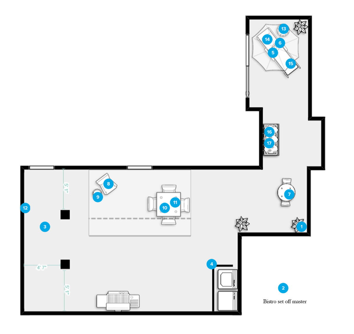 Online Designer Bedroom Floorplan