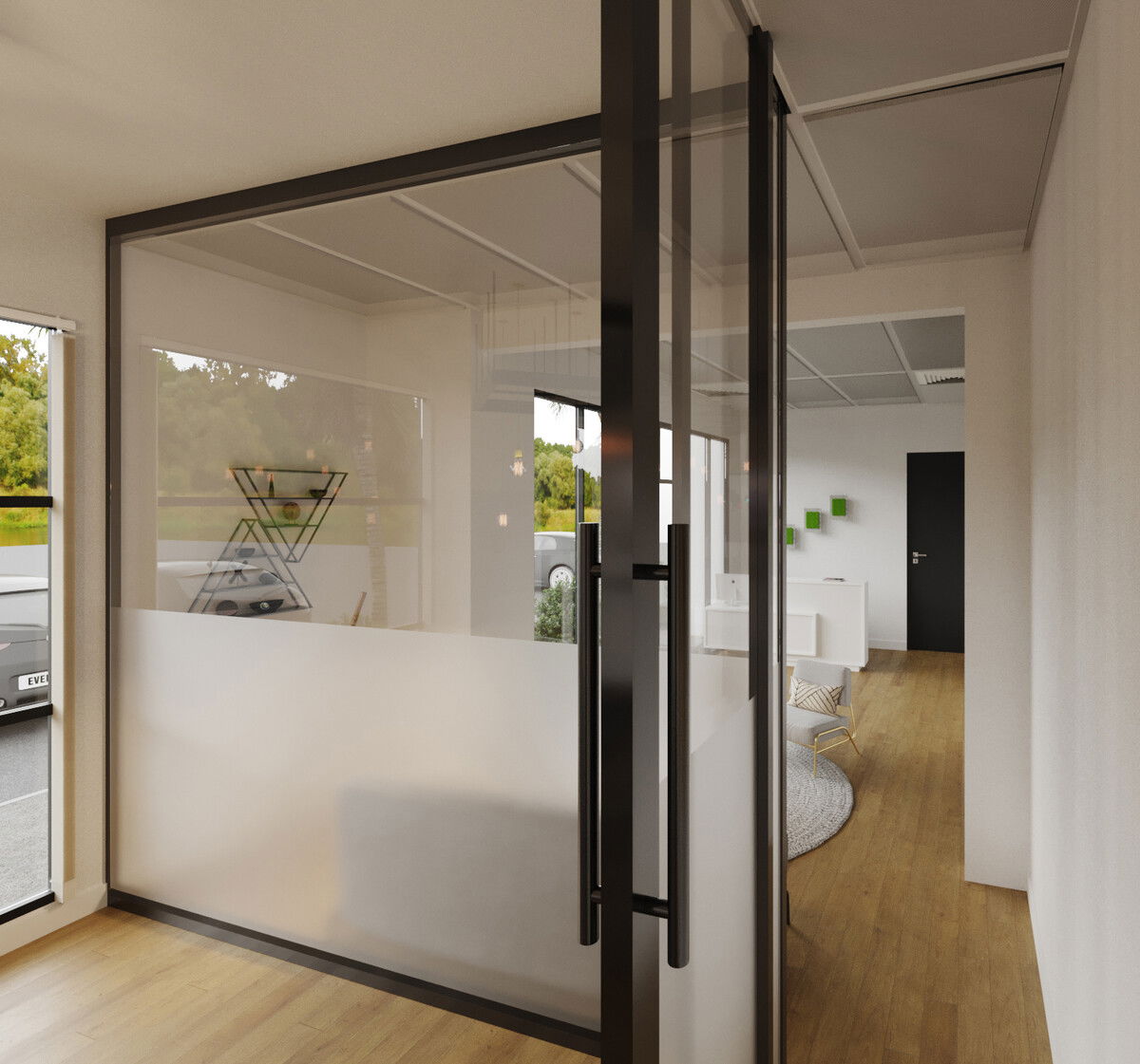 Bright Modern Open Space Office Interior Design