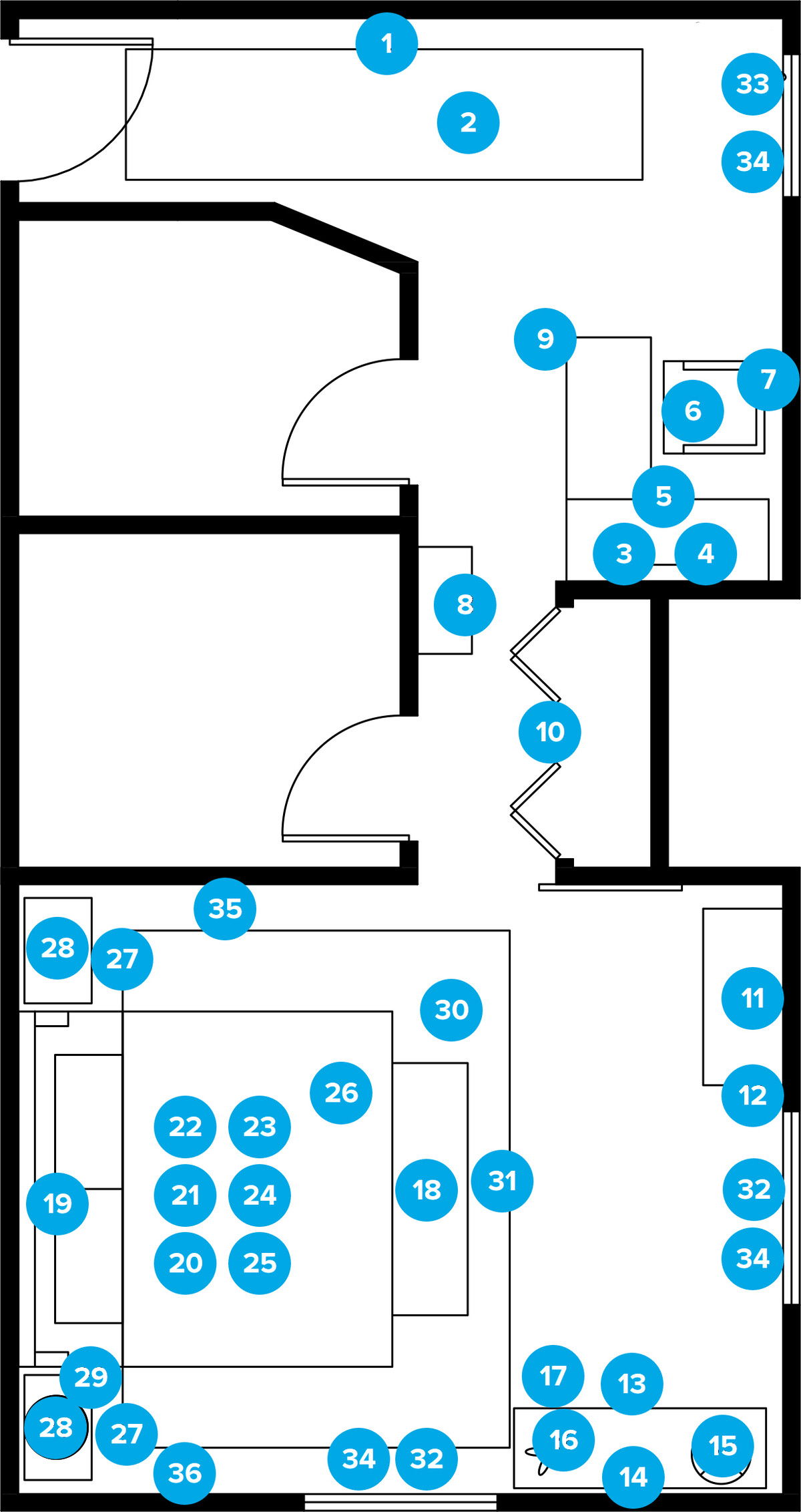 Online Designer Bedroom Floorplan