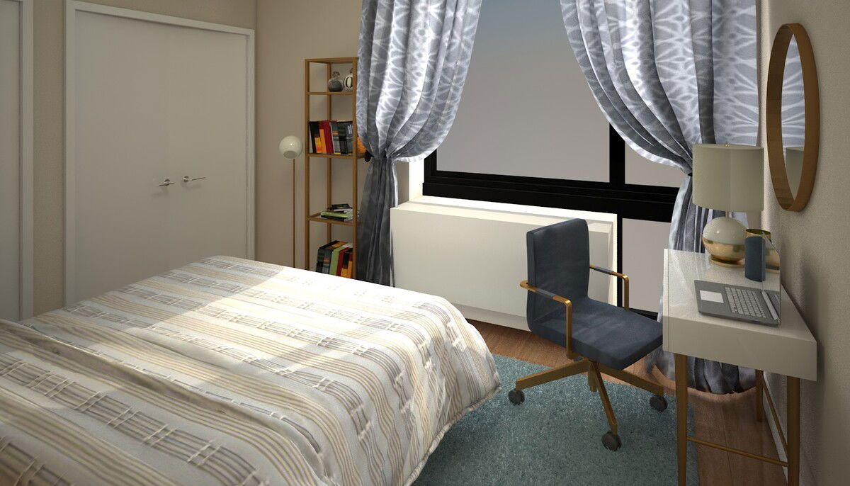 Online Designer Bedroom 3D Model 1