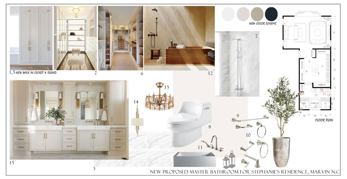 Harmonious Master Bathroom & Closet Remodel | Decorilla