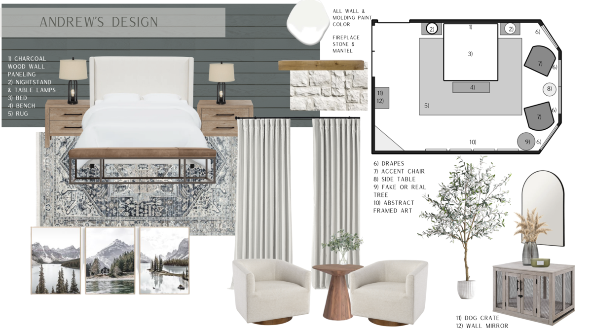 Contemporary Farmhouse Master Bedroom Makeover | Decorilla