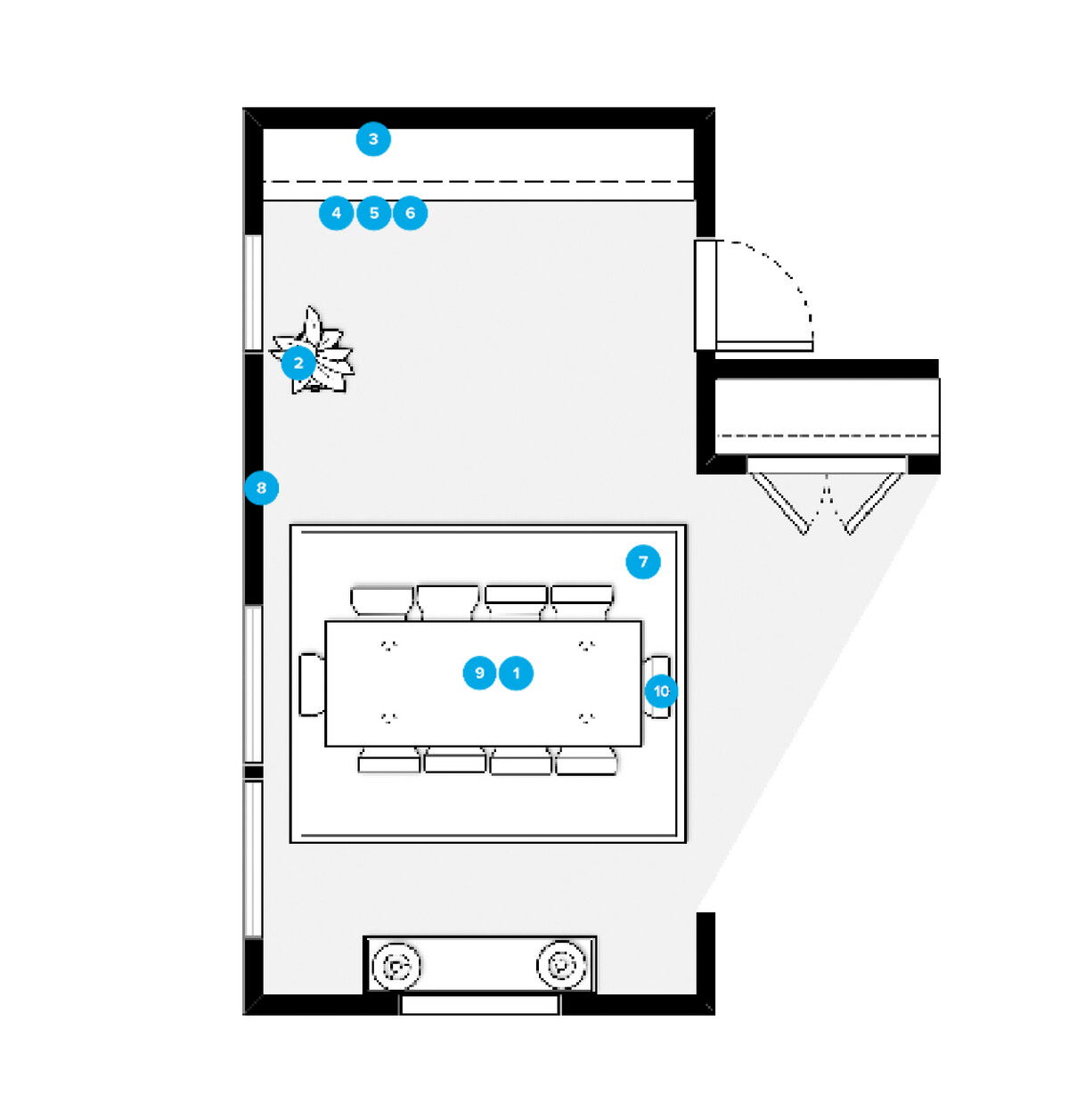 Online Designer Dining Room Floorplan