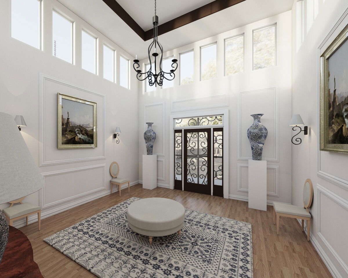 Traditional Glam Entry Design | Decorilla