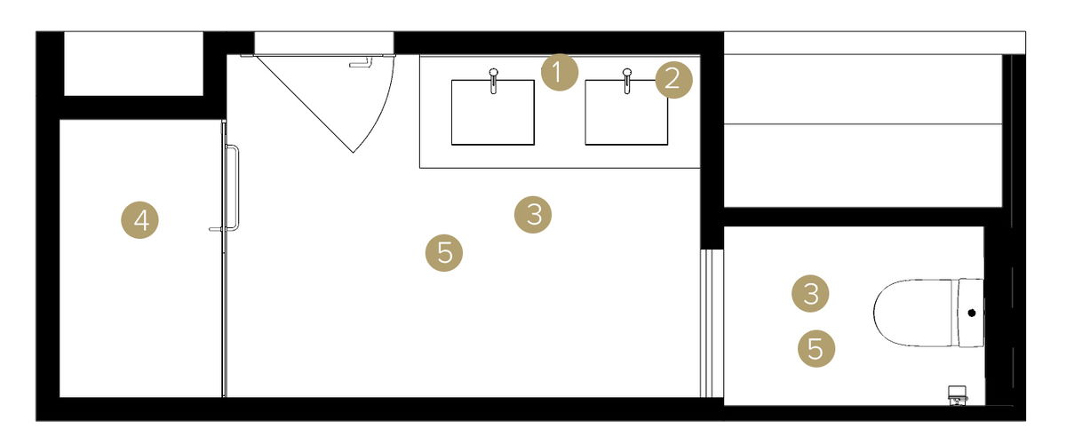 Online Designer Bathroom Floorplan