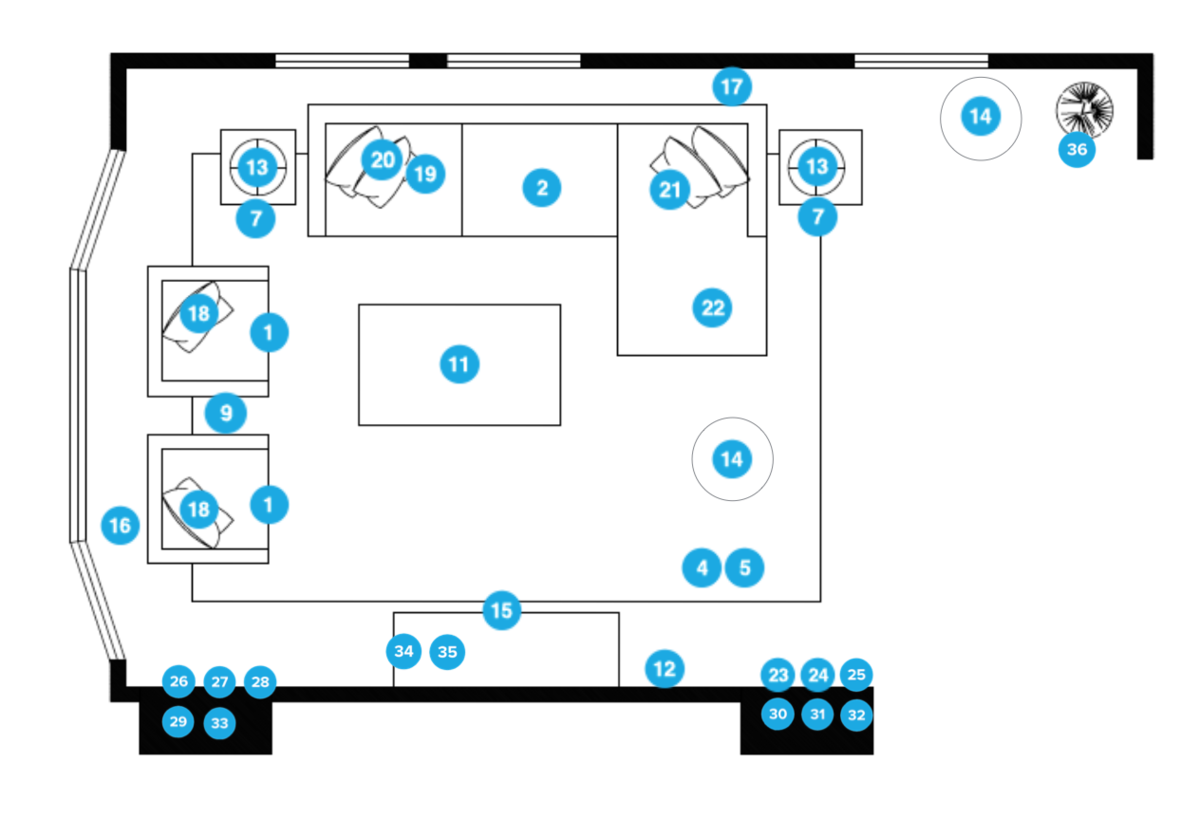 Online Designer Living Room Floorplan