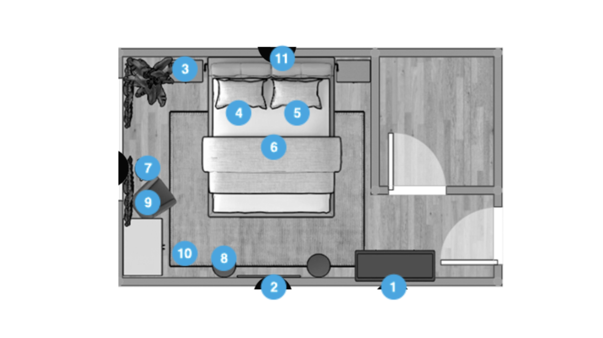 Online Designer Bedroom Floorplan