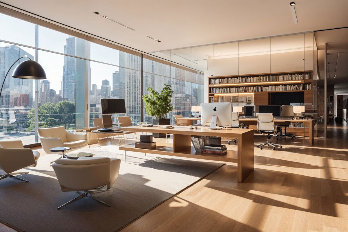 Sleek Modern Minimalist Office Interior Design to Boost Productivity 
