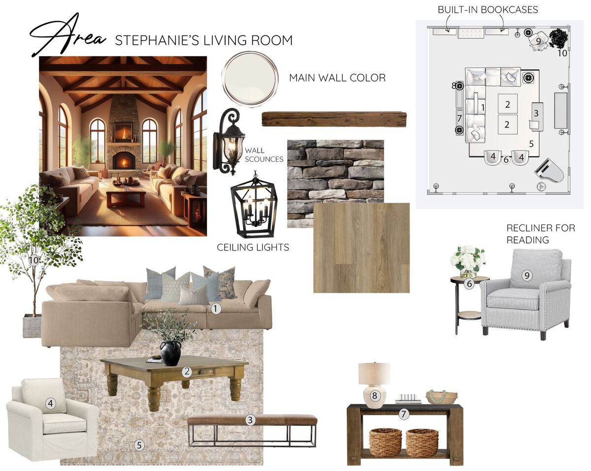 Online Designer Combined Living/Dining Interior Design Ideas