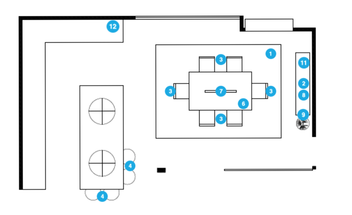 Plan de Comedor de Diseñador en Línea