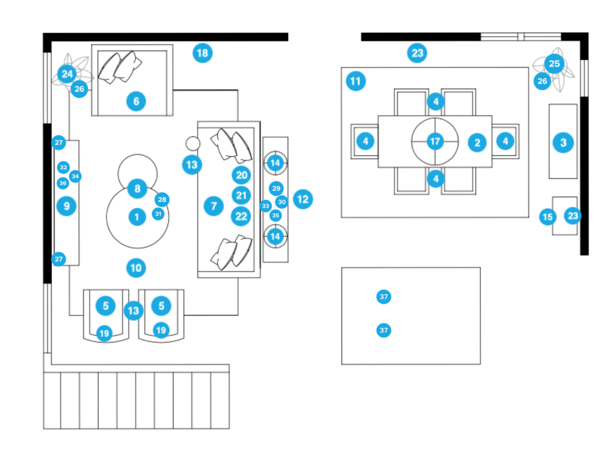 Plano de Sala-Comedor del Diseñador en Línea