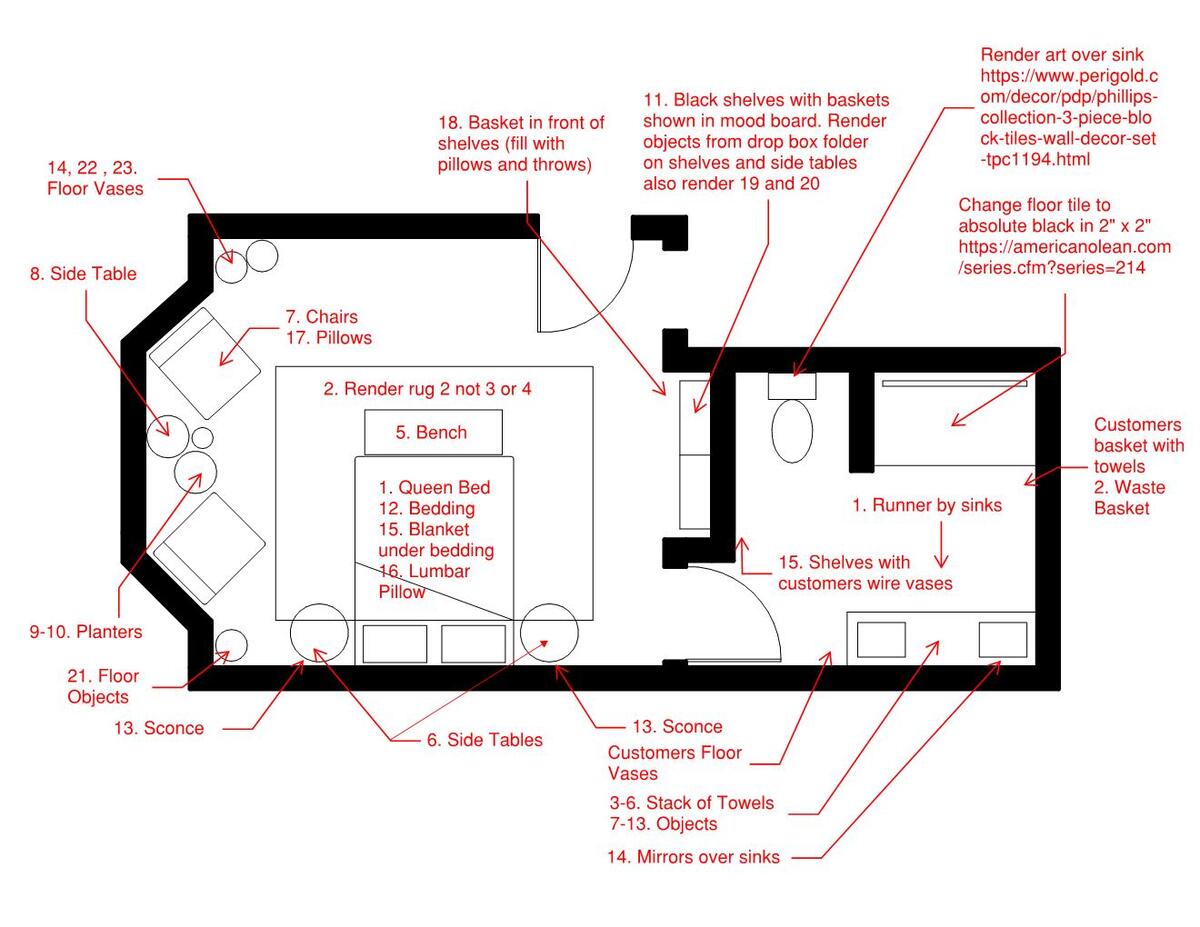 Online Designer Bedroom Floorplan