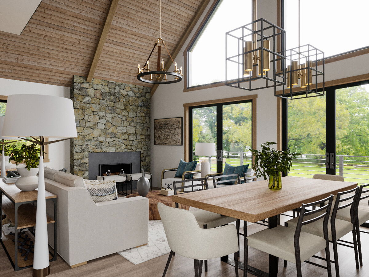 Modern Organic Living/Dining Retreat