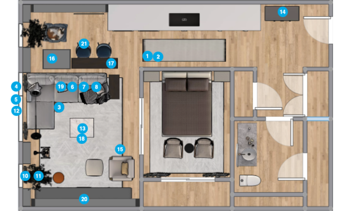 Plano de Sala-Comedor del Diseñador en Línea