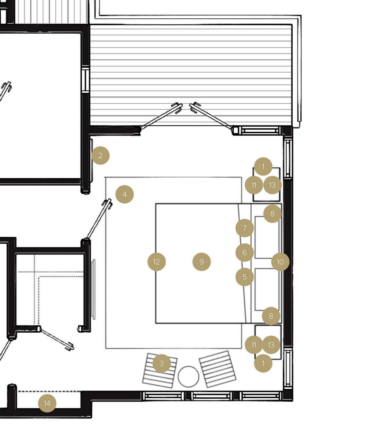 Online Designer Bedroom Floorplan