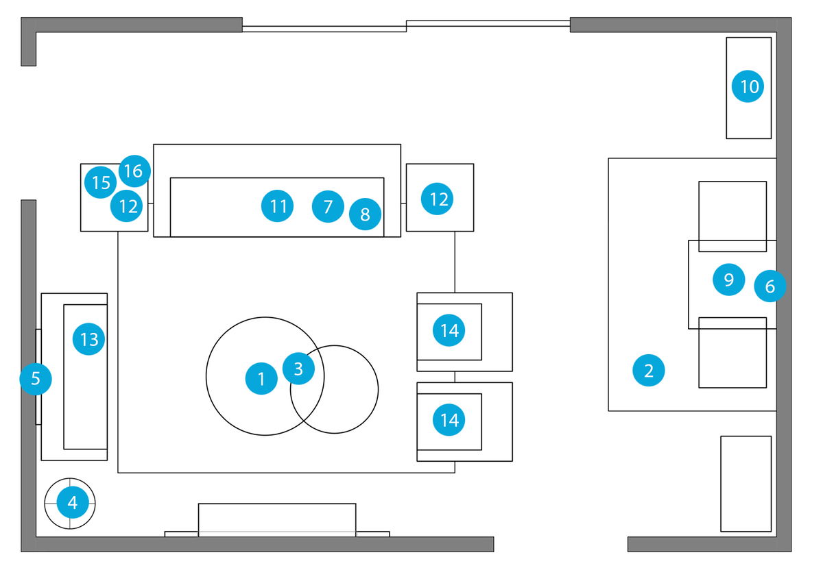 Online Designer Living Room Floorplan