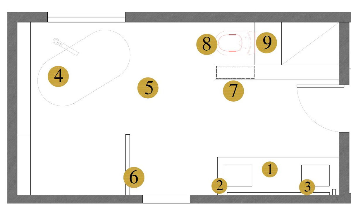 Online Designer Bathroom Floorplan