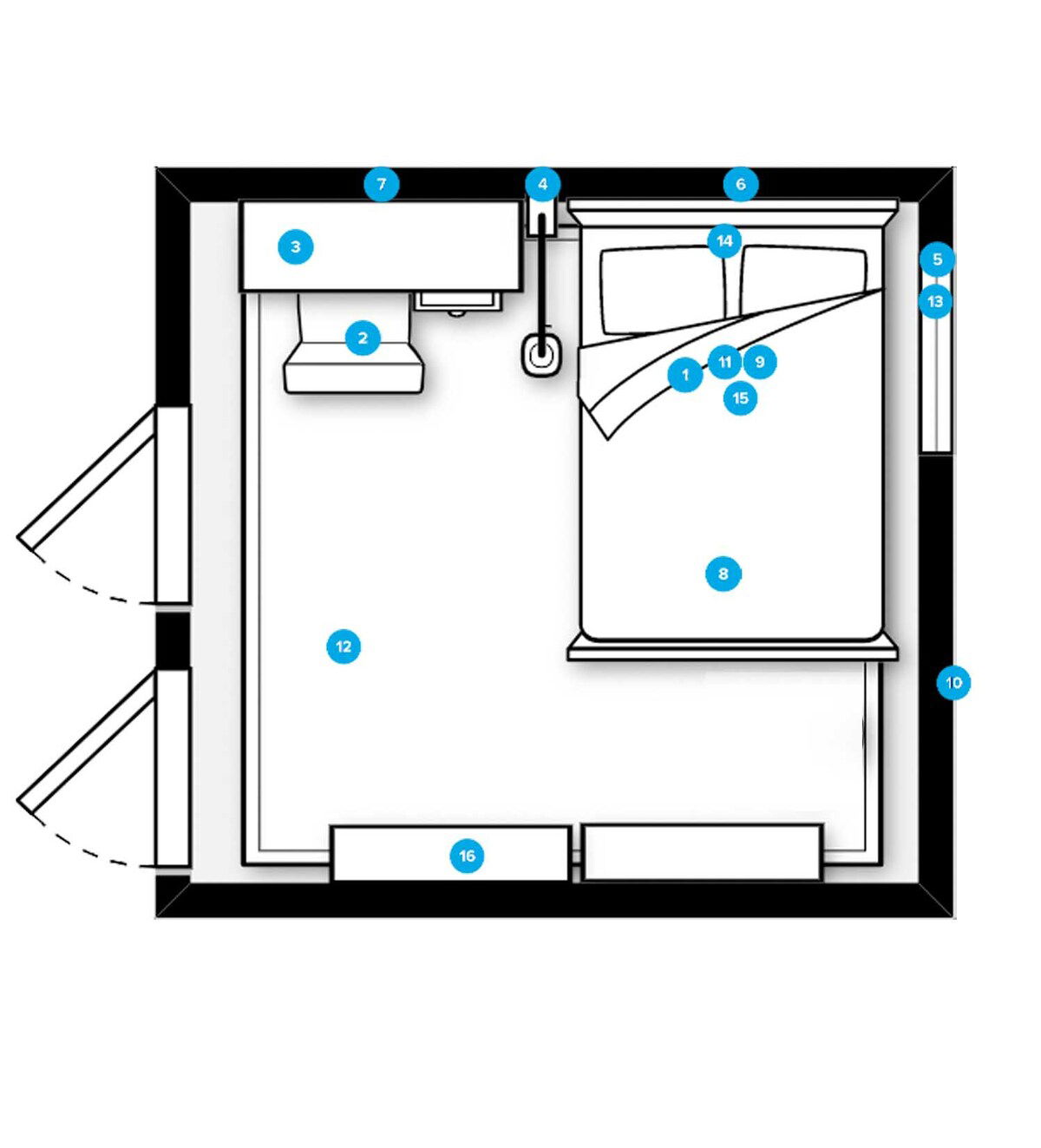 Online Designer Bedroom Floorplan